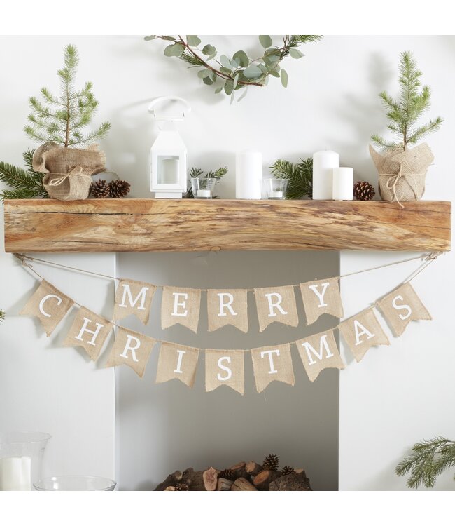 OUTLET Merry christmas jute slinger - 2,5 m