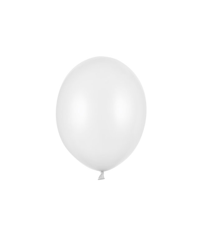 Ballonnen Metallic Wit | zakje 5 stuks