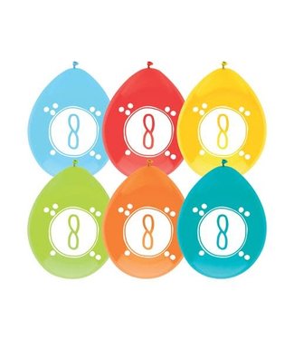 Haza OUTLET Ballonnen 8 | Festive colors | 6 stuks