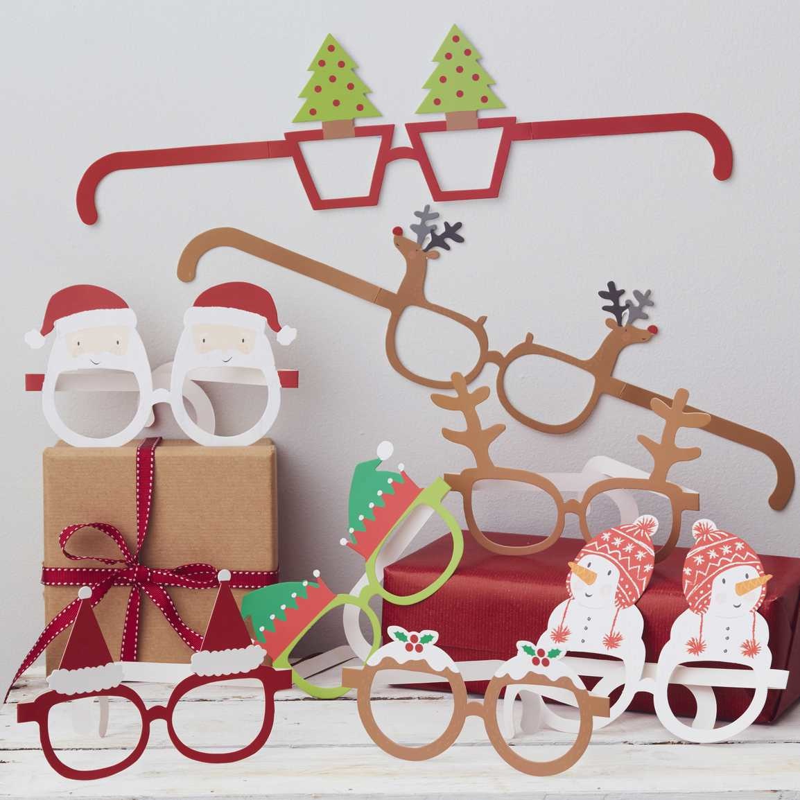Papieren Brillen Kerst
