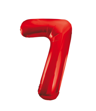 Fiesta OUTLET Cijferballon 7 rood - 86cm