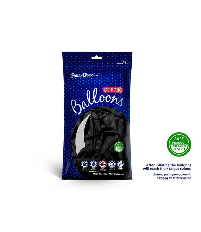 Ballonnen zwart | 14"=30cm | zak 100 stuks