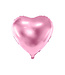 PartyDeco Folieballon hart lichtroze - 45 cm