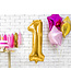 Cijferballon cijfer 1 goud - 86cm