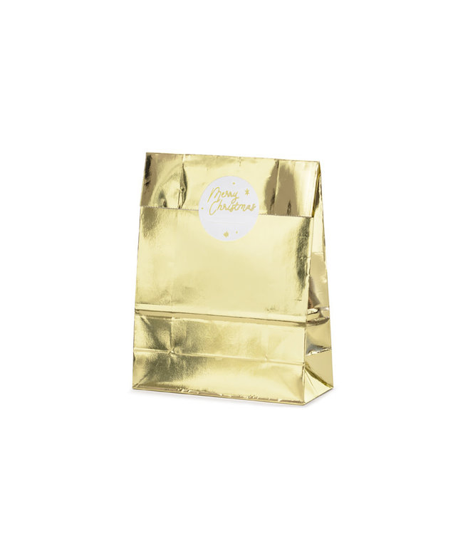 OUTLET Merry Christmas gift bags - cadeauzakjes 3 stuks - goud