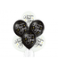 OUTLET Ballonnen Happy New Year - zwart/wit - 6 stuks
