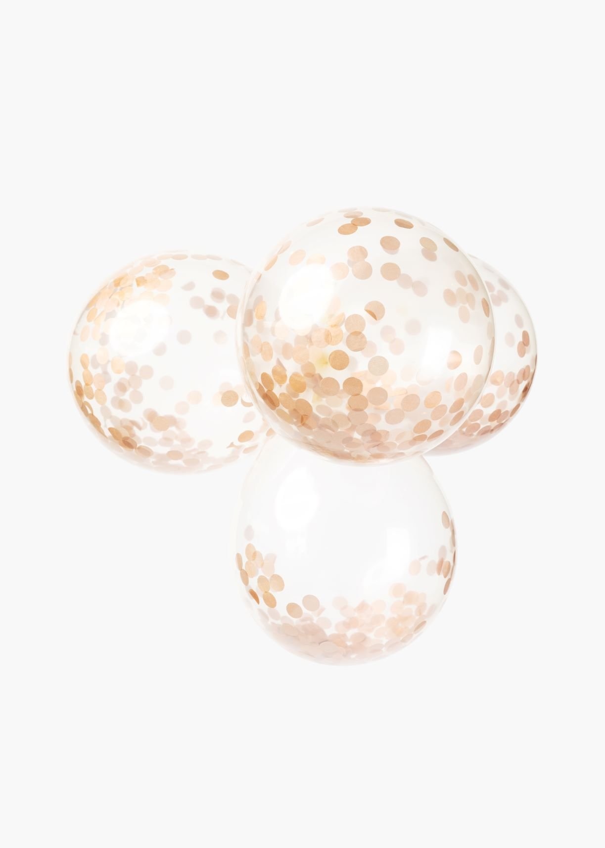 Confettiballonnen rose goud - papier - 6stuks