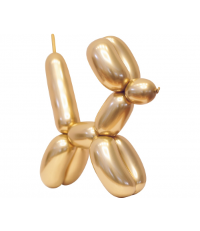 OUTLET Modelleerballonnen Chrome goud | 50 stuks
