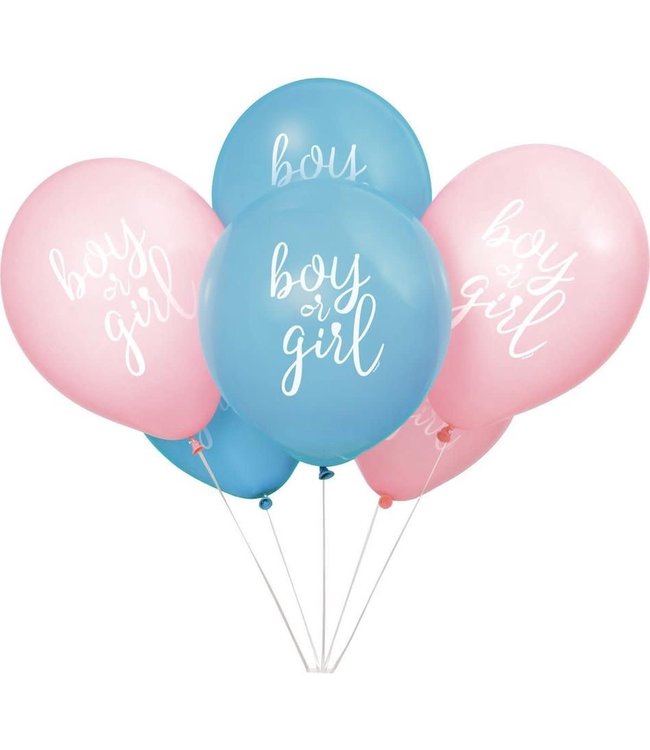 Unique Boy or girl - ballonnenset 8 stuks