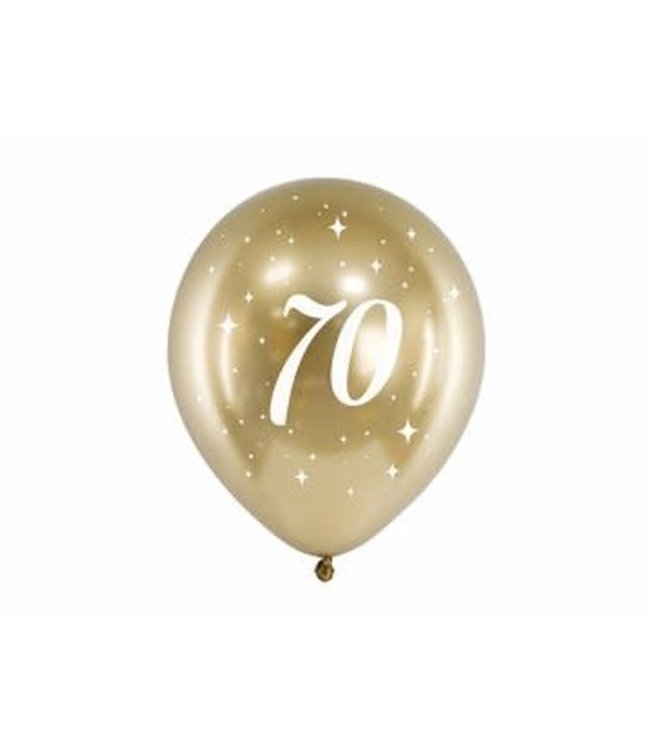 PartyDeco Ballonnen 70 | Chrome gold | 6 stuks