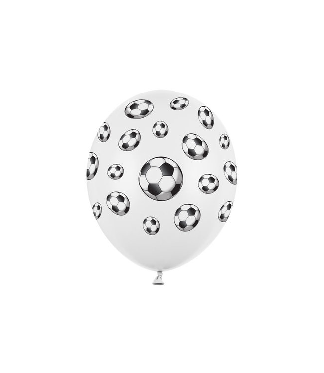 PartyDeco Ballonnen Voetballen - 6 stuks