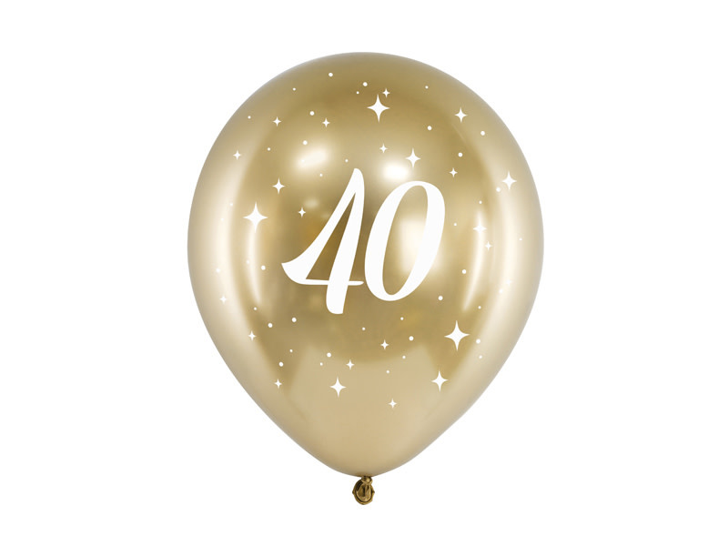 Ballonnen '40' Goud - 6 stuks
