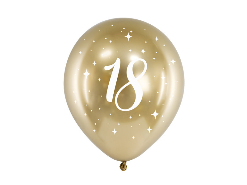Ballonnen 18 | Chrome goud | 6 stuks