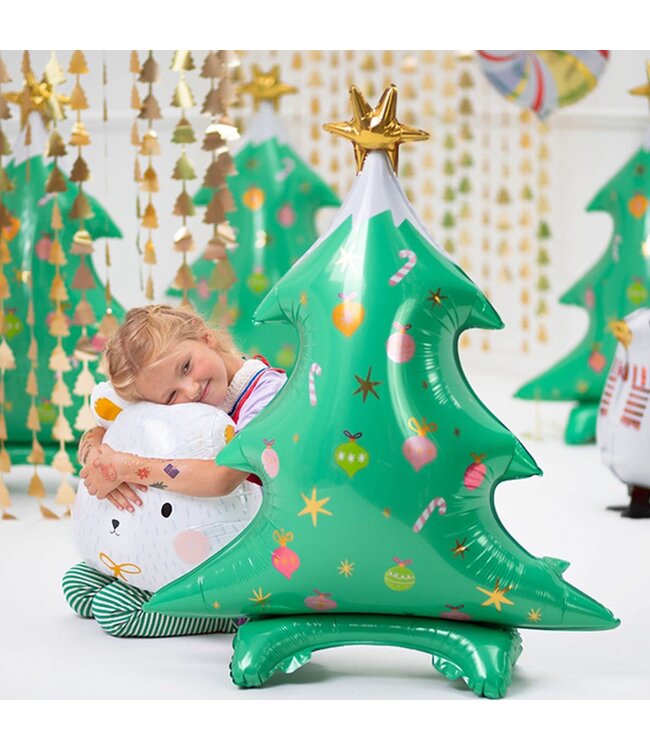 OUTLET Staande Folieballon Kerstboom - 94 cm