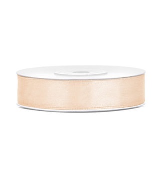 PartyDeco Satijnen lint Cream | 12mm x 25m
