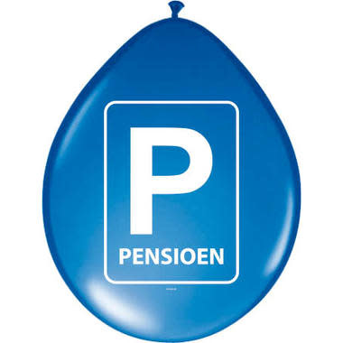 Ballonnen pensioen - 8 stuks