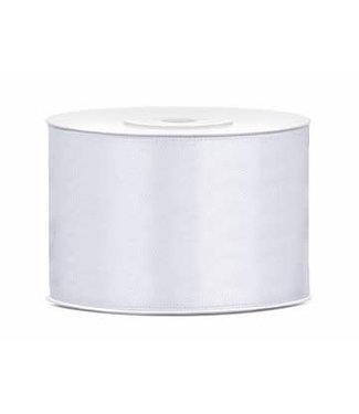 PartyDeco Satijnen lint Wit | 50mm x 25m