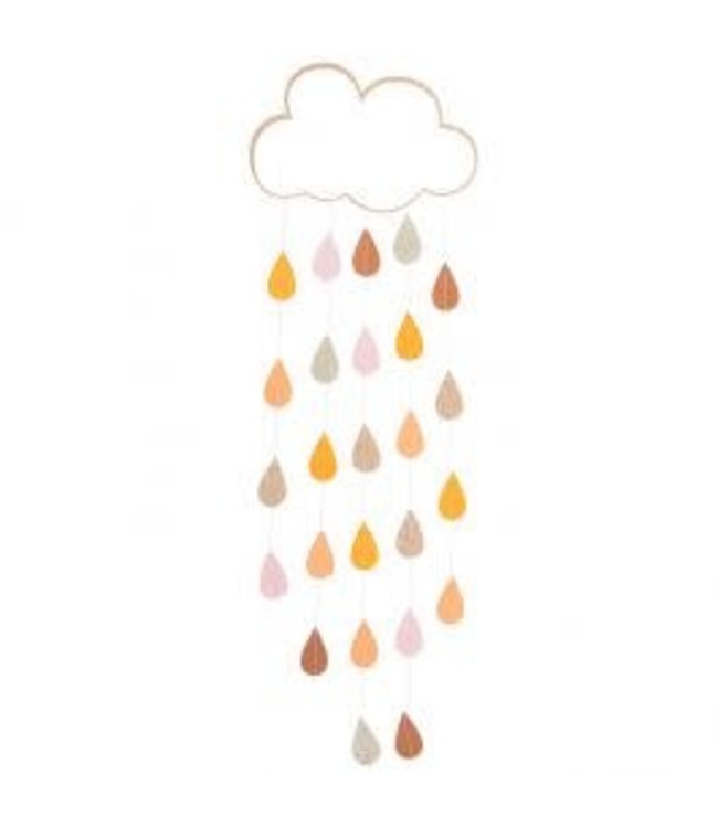 OUTLET Wolk met glitter druppels - hangdeco