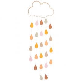 Wolk met glitter druppels - hangdeco