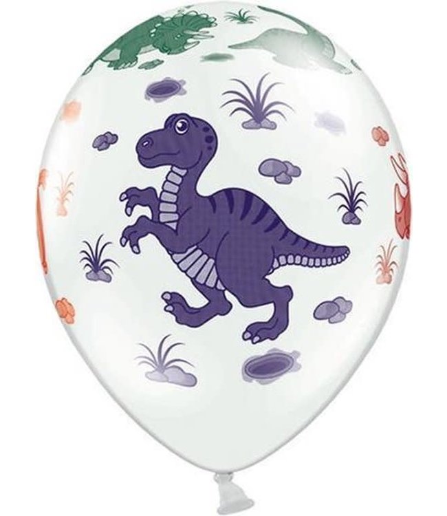 PartyDeco Dinosaurus Ballonnen - 6 stuks
