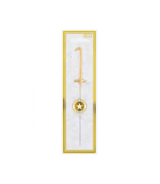Sterretje cijfer 1 - goud (sterretjes)