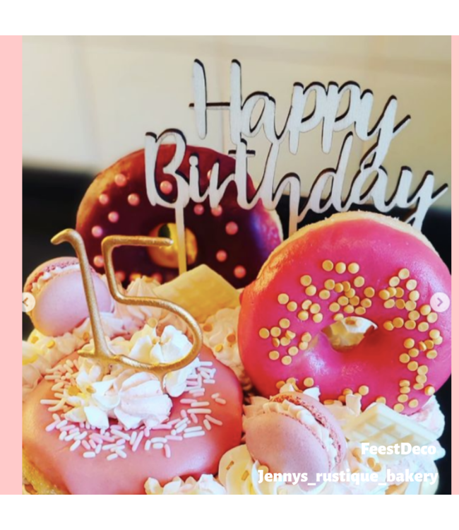 Sterretje cijfer 5 - goud (sterretjes)