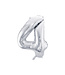 Cijferballon 4 zilver - 86 cm