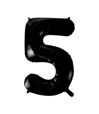 Globos OUTLET Cijferballon 5 zwart - 86 cm