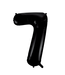 Cijferballon 7 zwart - 86 cm