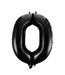 Folieballon cijfer 0 zwart - 86 cm