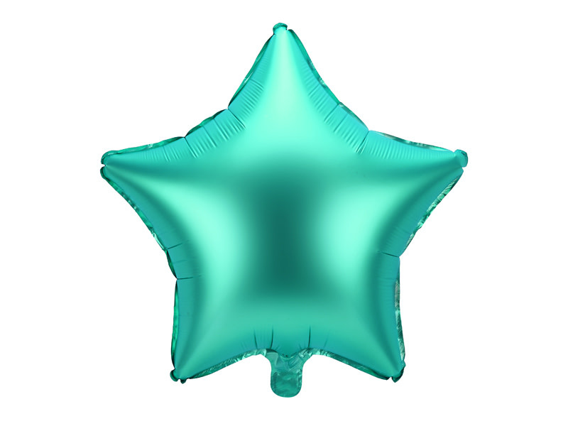 Folieballon ster - mat groen - 48 cm