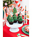 PartyDeco Taarttoppers Kerst - 6-delig