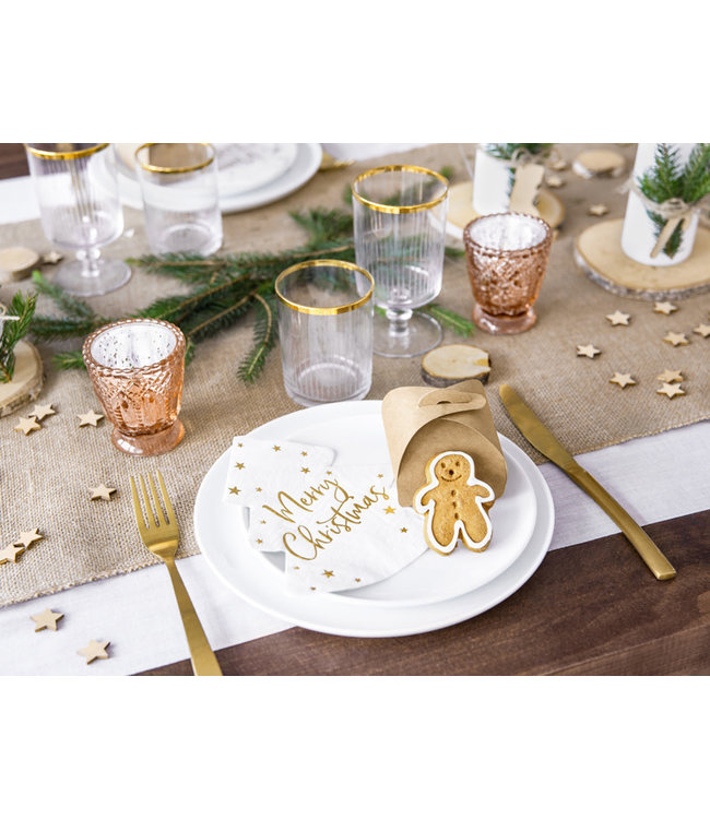 OUTLET Servetten | Merry Christmas Kerstboom | 20 stuks