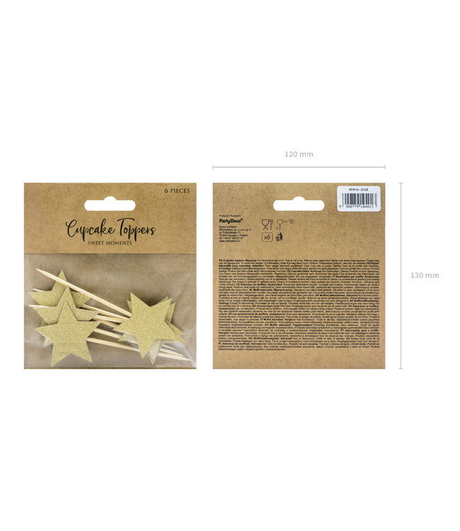 Prikkers - ster glitters - 6 stuks