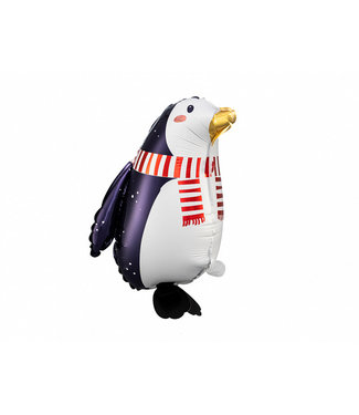 PartyDeco Pinguïn folieballon - wit - zwart