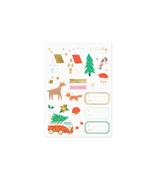 PartyDeco Stickervel Kerst - Winter Forest - Stickers