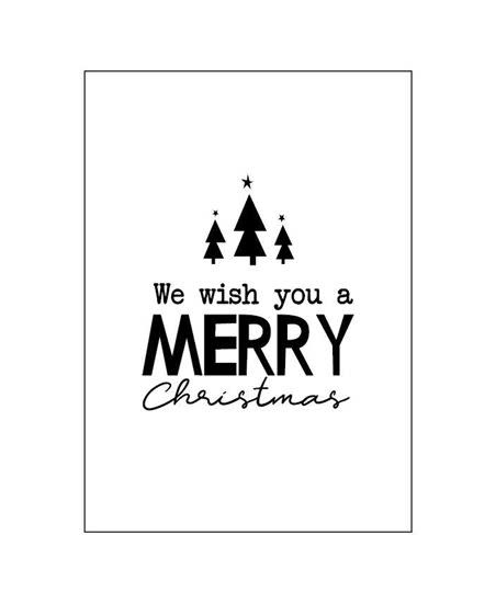 Kerstkaart - We wish you a merry Christmas