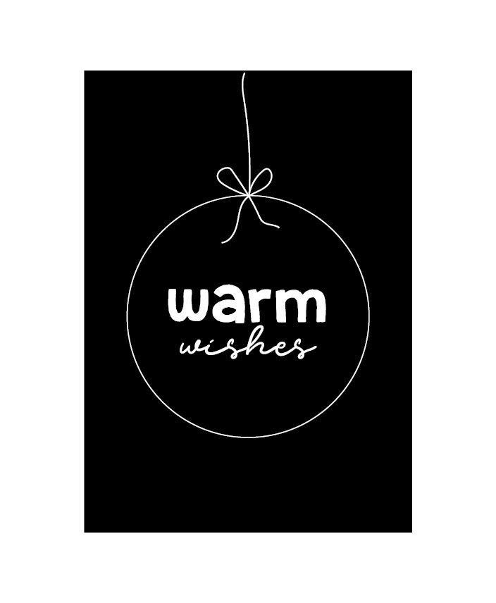 Kerstkaart - Warm Wishes