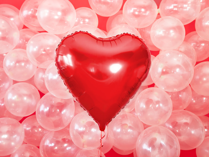 Hartballon rood XL - 61cm