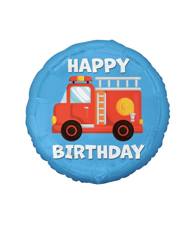GoDan Folieballon Brandweerauto - Happy Birthday