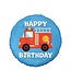 GoDan Folieballon Brandweerauto | Happy Birthday | 45 cm