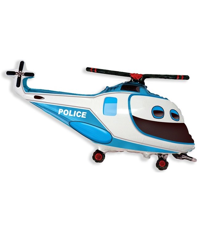 GoDan Folieballon Helikopter Police - 96 cm