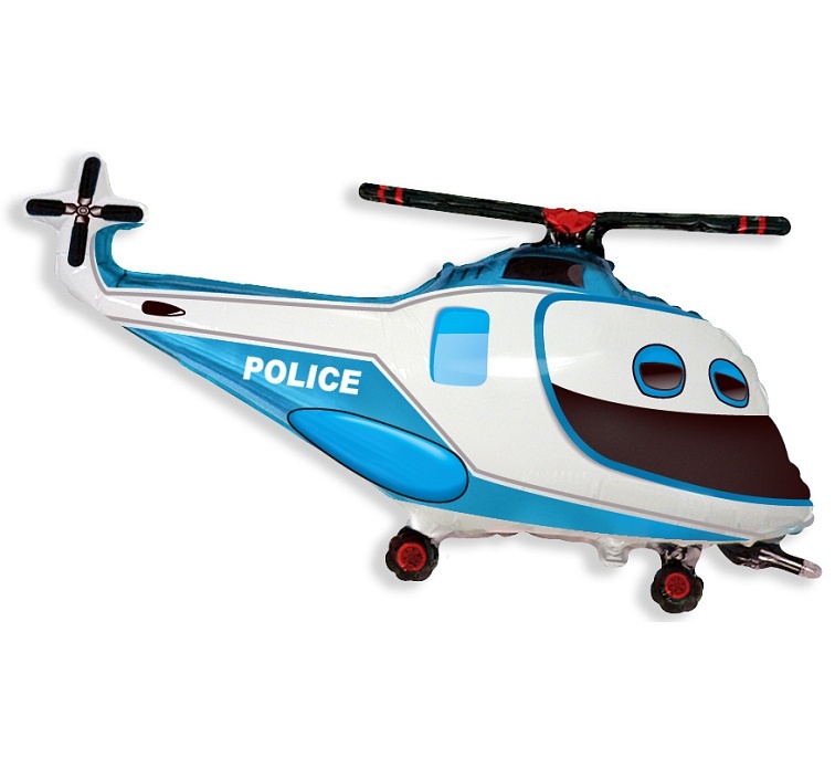 Folieballon Helikopter Police - 96 cm