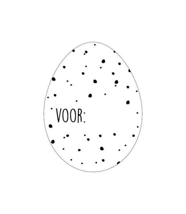 OUTLET Cadeaulabel paasei - zakje 10 stuks