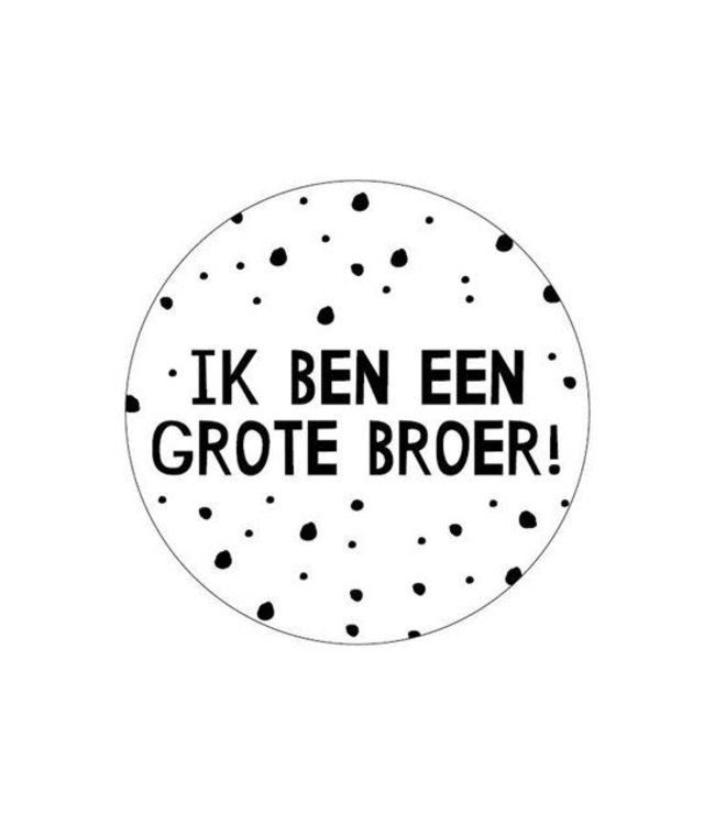 KP Stickers 'Ik ben een grote broer!' zwart-wit - zakje 20 stuks