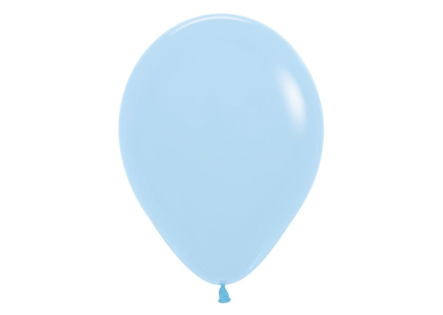 Ballonnen pastel matte blauw - zak 50 stuks