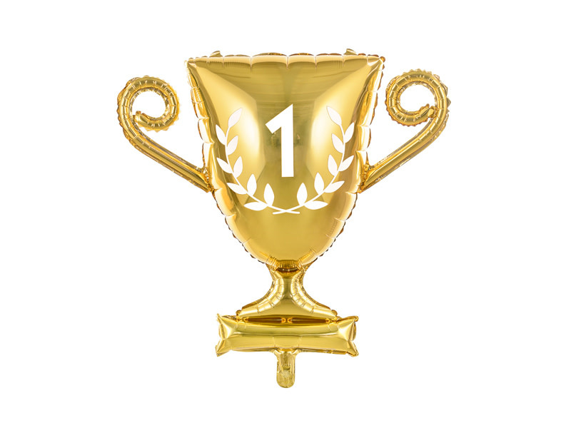 Folieballon gouden beker - 64 cm