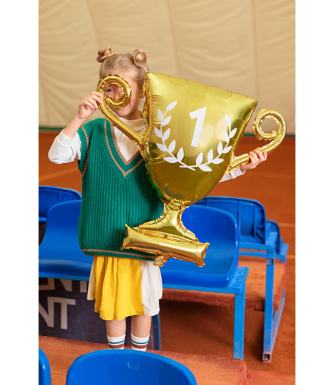 Folieballon gouden prijsbeker | CUP nummer 1 | 64 x 61 cm