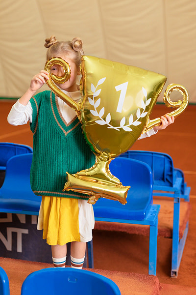 Folieballon gouden beker - 64 cm