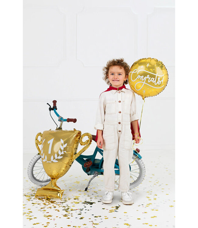 Folieballon Congrats goud - 35cm
